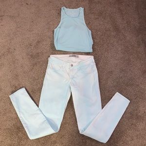 Custom HOLLISTER Jeans + A&E Super Soft Tank Top